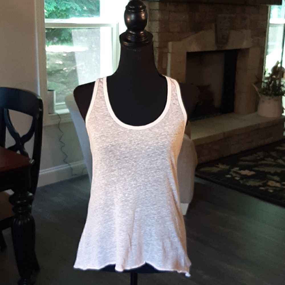 American Eagle Sheer Peach Racerback Tank Top